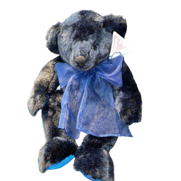 Dakin Applause Teddy Bear Plush Nursery Decor Shower Blue Ribbon Stuffed 16" - Picture 13 of 14